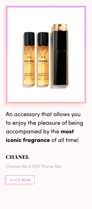 Chanel No.5 EDT Purse Spray. Discover an accessory that allows you to enjoy the pleasure of being accompanied by the most iconic fragrance of all time!