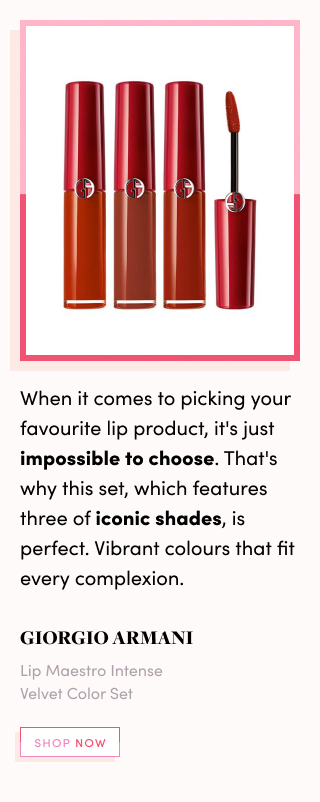 When it comes to picking your favourite lip product, it's just impossible to choose. That's why this set, which features three of iconic shades, is perfect. Vibrant colours that fit every complexion. This set includes shades: #101, #400, #501